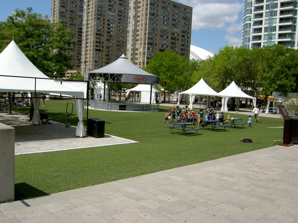 commercial artificial turf downtown